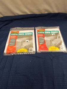 lot 2358 image: (2) Packrite Plastic Sofa Cover 46 X 134 SS-9040 NEW IN PACKAGE