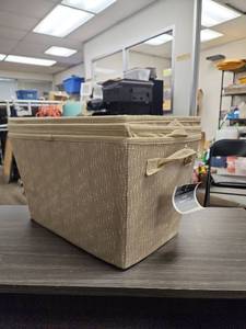 lot 2383 image: Regent Square Large Tapered Tote Storage Bins Set of 3