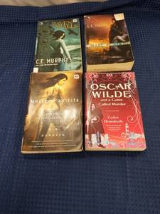 lot 2463 image: Lot of 4 Paperback Fiction Books - C.E. Murphy, M.L.N. Hanover, Gyles Brandreth