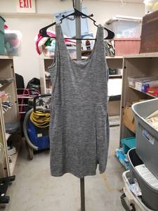 lot 2488 image: Maurices In Motion Gray Heathered Sleeveless With Built In Shorts Dress Size M