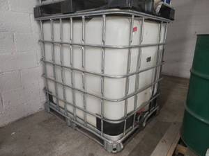 lot 12610 image: 1000L IBC Tote Tank with Ball Valve Outlet