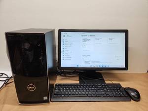 lot 4 image: Dell Inspiron 3668 Desktop Computer with Monitor, Keyboard and Mouse
