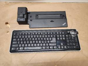 lot 60 image: Lenovo ThinkPad Docking Station with i-Rocks RF-6570 Wireless Keyboard