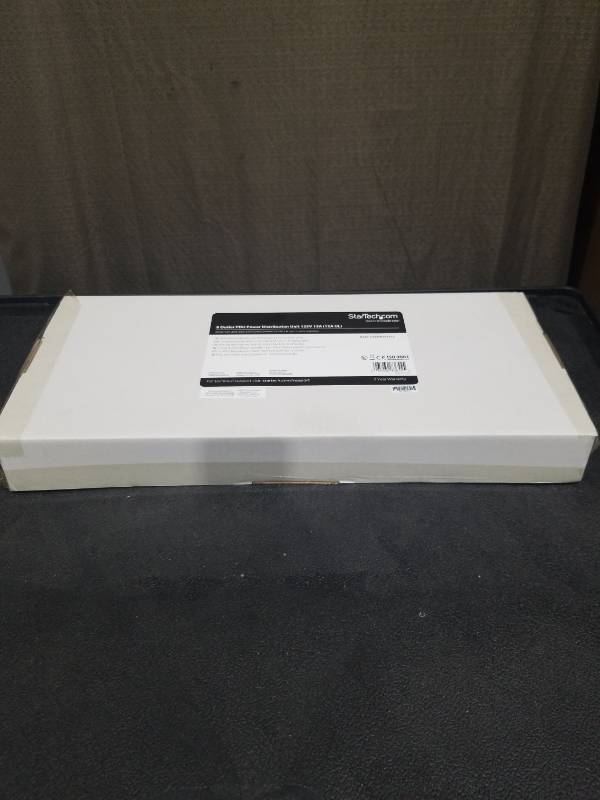 lot 1329 image: StarTech.com RKPW081915 Rackmount PDU with 8 Outlets with Surge Protection - 19 in Power Distribution Unit - 1U New