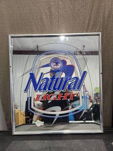 lot 1502 image: Natural Light Beer Anheuser-Busch Advertising Mirror