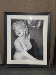 lot 1503 image: Marilyn Monroe Framed Black and White Photo Print