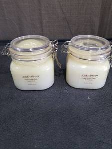 lot 1545 image: Josie Maran Argan Sugar Balm Body Scrub Pineapple Whip 10 fl oz - Set of 2