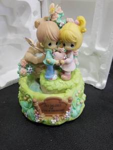 lot 1548 image: Precious Moments 30 Years Of Love & Friendship Musical Water Fountain
