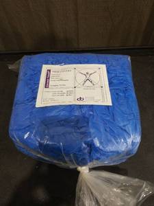 lot 1549 image: Correct-Touch Heavy Duty Disposable Poly Latex Shoe Covers - 50 Pairs (Blue, XL)