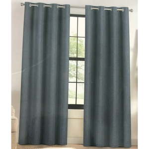 lot 1596 image: Eclipse DUOTECH Draft Stopper 100% Blackout Grommet Panel Pair  Navy Charcoal