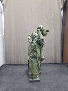 lot 1601 image: African Fabric-Draped Female Figure Sculpture