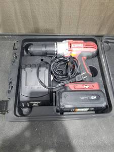 lot 1649 image: Chicago Electric 18V Cordless DrillDriver Set with Case