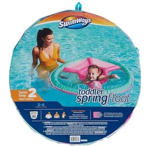 lot 1653 image: SwimWays Spring Float  Inflatable Floaty-Step 2 Toddler Ages 2-4 Years Pink