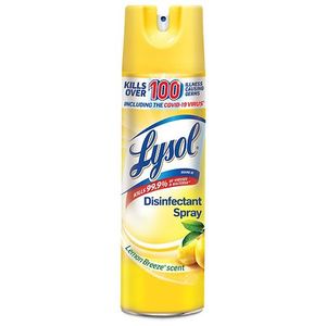 lot 1664 image: Lysol Disinfectant Spray  Sanitizing and Antibacterial Spray  For Disinfecting and Deodorizing  Lemon Breeze  19 oz.