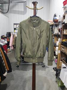 lot 1672 image: Joujou Olive Green Bomber Jacket Size Large