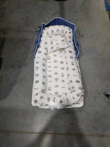 lot 1677 image: Baby Lounger, Foldable Portable  Baby Nest Cover, 0-24 Months Newborn Tummy Time  Home & Travel