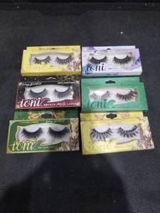 lot 1688 image: Ioni 3D Faux Mink Lashes Bundle - Mixed Styles (6 Pairs)
