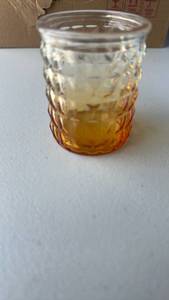 lot 218 image: SIMEITOL Amber Glass Candle Holder