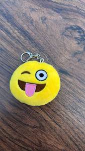 lot 629 image: Winking Tongue Out Emoji Plush Keychain