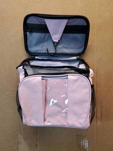 lot 46551 image: Pink Hanging Travel Toiletry Organizer Bag - Retail $15