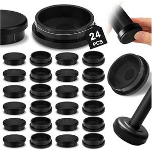 lot 46584 image: 24 Pcs 1-14 Wrought Iron Chair Leg Caps Heavy Duty Nylon Furniture Pads Round Chair Legs Feet Glides Floor Protectors for Outdoor Metal Chairs, Garden Patio Furniture, Table Feet