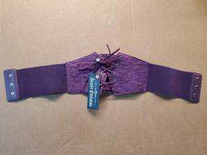 lot 46633 image: Scarlet Darkness Purple Lace Corset Waist Belt - Retail $18
