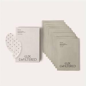 lot 27176 image:  Lux Unfiltered Iced Latte Cooling Under Eye Patches - Anti-Slip Caffeine Infused Korean Eye Mask - Reduces Puffiness, Brightens & Hydrates - Niacinamide & Hyaluronic Acid - Vegan - 9 Pairs - Retail $32