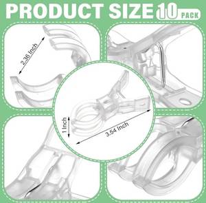 lot 27181 image: 10 Pack Large Balloon Arch Clips Plastic Transparent Backdrop Spring Clamps 3.5 Inch Heavy Duty Clip for Balloon Arch Kit Birthday Decoration Crafts Woodworking Photography Studios (Clear) - Retail $12