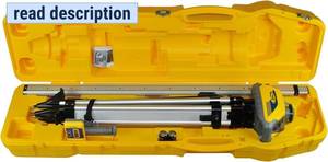 lot 161460 image: Retails for $632 Spectra Precision LL100N-2 Laser Level Kit with HR320 Receiver and Clamp, 15 Grade Rod (Inches), Tripod, and System Case , Yellow