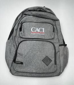 lot 118 image: CACI Ever Vigilant Logo Gray Backpack