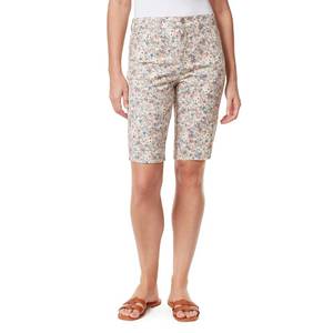 lot 4202 image: Gloria Vanderbilt Womens Amanda Bermuda Shorts, Stonewood Wild Flowers, 6 US - Retail $39
