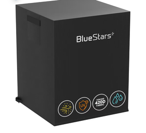 lot 4233 image: BlueStars 32x32x36 Central Air Conditioner Cover for Outside Units - Waterproof Heavy Duty AC Cover for Outdoor Winter - Black - Retail $10