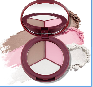 lot 4260 image: Color Nymph 3-Shade Contour Palette with Highlighter Bronzer Blush for Fair Skin - Highlighting & Contouring Makeup Palette to Sculpt  Glow, Vegan Cruelty-Free, Shimmer & Matte Travel Makeup Kit #01 - Retail $10