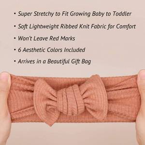 lot 4269 image: 3 pack UeeSum Baby Girls Headbands with Bows Infant Toddler Headwrap Hair Accessories - Retail $13