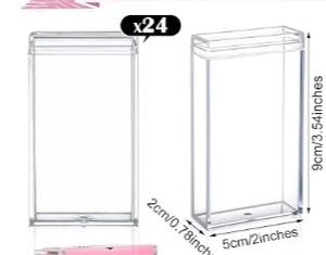 lot 4275 image: Candy Jar Bulk for 24 Guest 3.54 Inch Empty After Dinner Candy Tube Buffet Container Acrylic Box Gifts Multi-item Party Favor - Retail $20