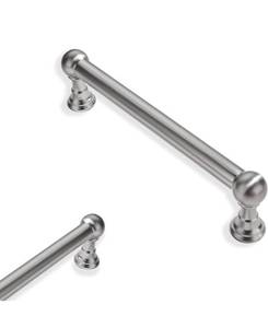lot 4278 image: 2 Pack 4 Inch Hole Center Brushed Nickel Cabinet pulls 100% Solid Heavy Duty Dresser Pulls Cabinet Drawer Pulls for Kitchen Cupboard Hardware - Retail $10