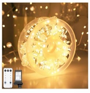 lot 4290 image: Copper Wire Firecracker Christmas Fairy Lights, Connectable 26FT 400LED Twinkle Plug in Fairy String Lights with Remote, Cluster Lights for Christmas Tree Bedroom Dorm Wreath DIY Wedding Decor - Retail $0