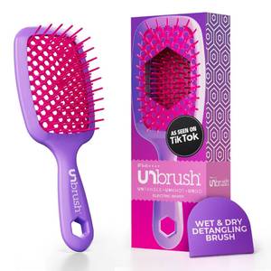 lot 4313 image: FHI Heat UNbrush Detangling Brush for Pain-Free Brushing on All Wet or Dry Hair Types �� Durable DuoFlex Anti-Static Bristles, Lightweight Handle, Vented Hair Brush - Retail $15