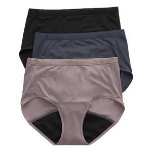 lot 4330 image: Hanes Womens Fresh &amp Dry Light Period Underwear, 3-Pk Brief, 7 - Retail $10