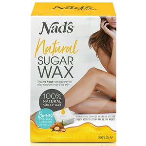 lot 4353 image: Nad s Natural Sugar Wax Waxing Kit for Full-Body Hair Removal  6oz  Vegan  Hypoallergenic  No-heat - Retail $12