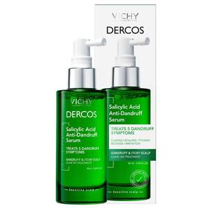 lot 2002 image: Vichy Dercos Salicylic Acid Anti-Dandruff Treatment, Scalp Treatment Targets Dandruff Symptoms & Leaves Head Feeling Hydrated & Soothed, Serum Provides Flake & Itch Relief, 3 Fl. Oz. - Retail $49