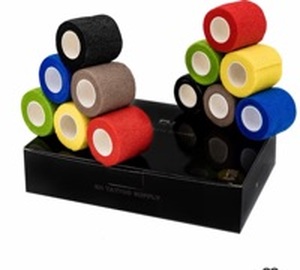 lot 2006 image: EH Tattoo Grip Tape 12-Pack Self-Adhesive Cohesive Elastic Wrap - Retail $8