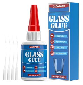 lot 2029 image: Glass Glue, 35g Ultra Strong Clear, Waterproof & Fast, Curing Adhesive for Glass Repair, Mirror, Crystal, Jewelry, and More - Retail $8