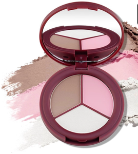 lot 2051 image: Color Nymph 3-Shade Contour Palette with Highlighter Bronzer Blush for Fair Skin - Highlighting & Contouring Makeup Palette to Sculpt  Glow, Vegan Cruelty-Free, Shimmer & Matte Travel Makeup Kit #01 - Retail $12