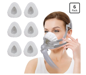lot 2053 image: 6 Pack F20 Mask Liners Compatible with Small Size CPAP Full Face Mask Comfort Reusable Cushion Mask Covers,Absorbs Facial Oils and Moisture Improve The Comfort (Raw White) (Small) - Retail $0