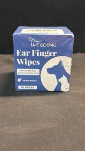 lot 2056 image: Yegbong Ear Finger Wipes for Cats and Dogs 50 Pieces - Retail $8