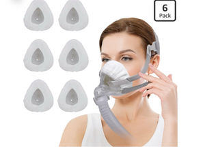 lot 2078 image: 6 Pack F20 Mask Liners Compatible with Small Size CPAP Full Face Mask Comfort Reusable Cushion Mask Covers,Absorbs Facial Oils and Moisture Improve The Comfort (Raw White) (Small) - Retail $17
