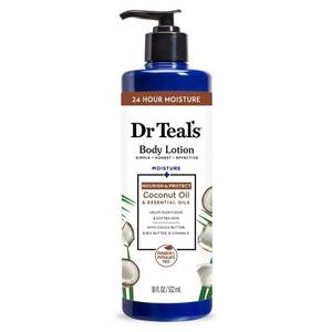 lot 2080 image: Dr Teal��s Nourish & Protect Body Lotion with Coconut Oil  24 Hour Moisture  18 fl oz