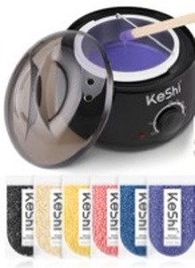 lot 2097 image: KeShi Waxing Kit, Painless Hair Removal Wax Warmer with 6 Bags Hard Wax Beans for Full Body, Legs, Face, Eyebrows & Bikini�� Ideal for Both Women & Men - Retail $23