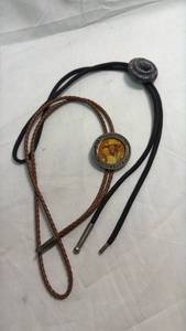 lot 7 image: Roy Rogers & Dale Evans Happy Trails Bolo Tie Set